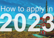 decorative image of Japan with text "How to apply in 2023"